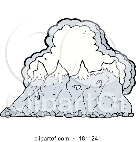 Cartoon Mountain Range by lineartestpilot