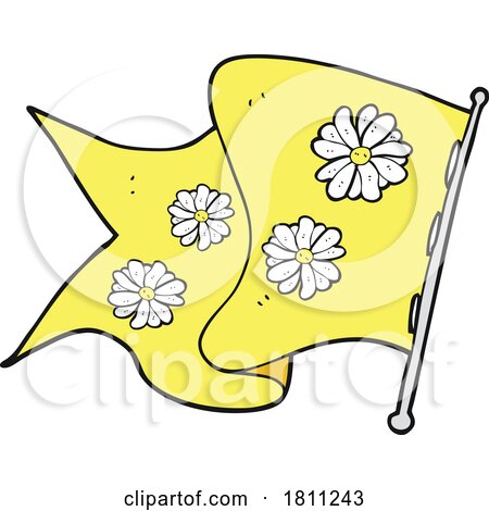Cartoon Flower Flag by lineartestpilot