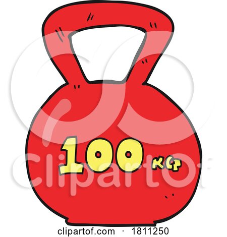 Cartoon 100kg Kettle Bell Weight by lineartestpilot