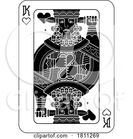 Playing Cards Deck Pack King of Hearts Card Design by AtStockIllustration