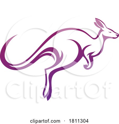 Kangaroo Mascot Logo by AtStockIllustration