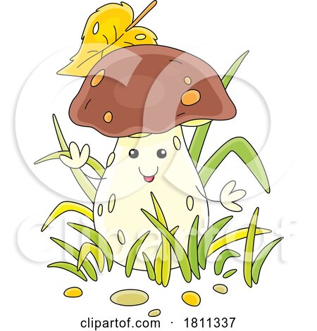 Licensed Clipart Cartoon Cep Mushroom Character by Alex Bannykh