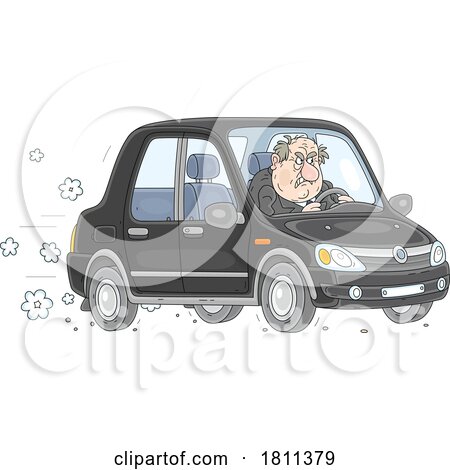 Licensed Clipart Cartoon Mean Driver by Alex Bannykh