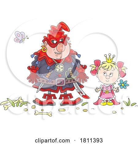 Licensed Clipart Cartoon Evil Executioner and Princess by Alex Bannykh