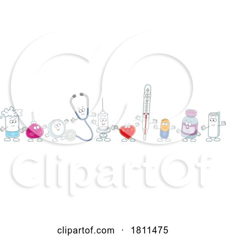 Licensed Clipart Cartoon Medical Mascots by Alex Bannykh