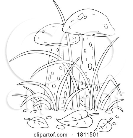 Licensed Clipart Cartoon Brown Cap Boletus Mushrooms by Alex Bannykh