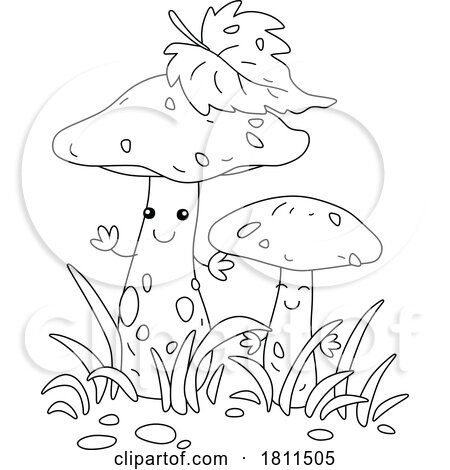 Licensed Clipart Cartoon Orange Cap Boletus Mushroom Characters by Alex Bannykh