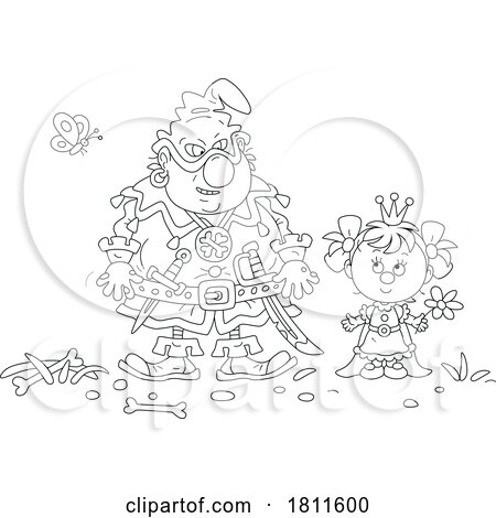 Licensed Clipart Cartoon Evil Executioner and Princess by Alex Bannykh