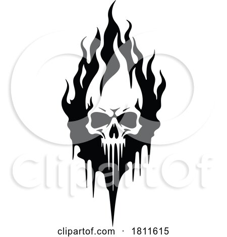 Flaming Skull by dero