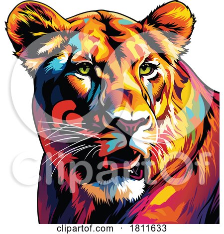 Colorful Lioness by dero