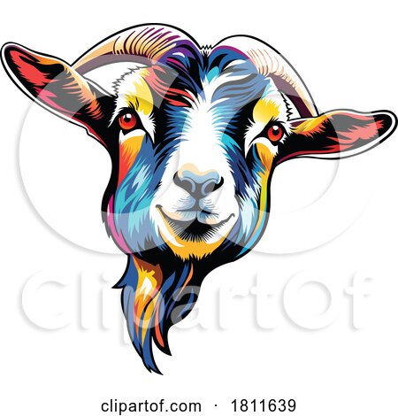 Colorful Happy Goat by dero