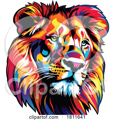 Colorful Male Lion by dero