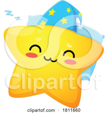 Star Mascot Sleeping by Vector Tradition SM