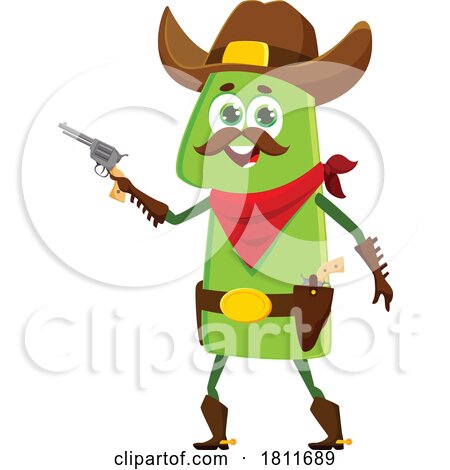 Outlaw Number One Mascot Character by Vector Tradition SM