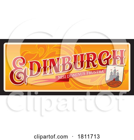 Travel Plate Design for Edinburgh by Vector Tradition SM