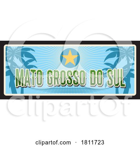 Travel Plate Design for Mato Grosso Do Sul by Vector Tradition SM