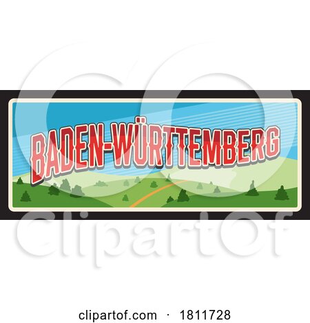 Travel Plate Design for Baden Wurttemberg by Vector Tradition SM