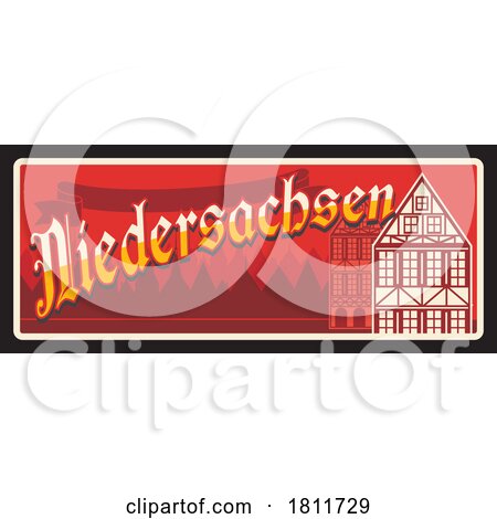 Travel Plate Design for Niedersachsen by Vector Tradition SM