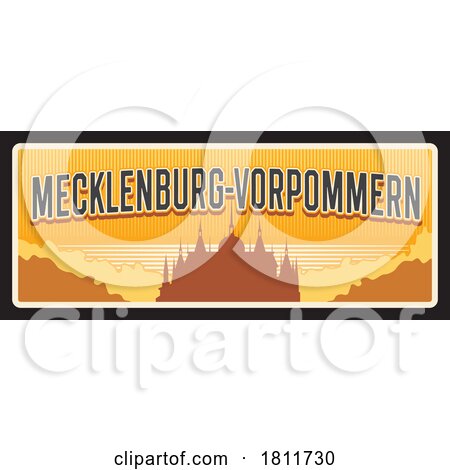 Travel Plate Design for Mecklenburg Vorpommern by Vector Tradition SM