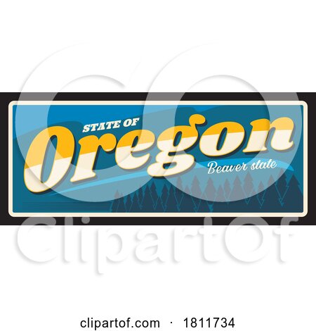 Travel Plate Design for Oregon by Vector Tradition SM
