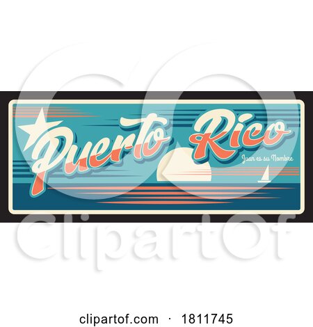 Travel Plate Design for Puerto Rico by Vector Tradition SM