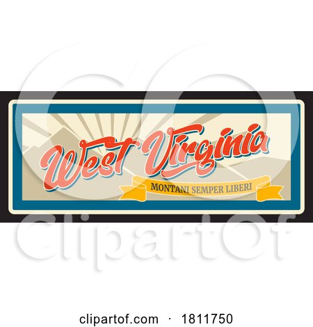 Travel Plate Design for West Virginia by Vector Tradition SM