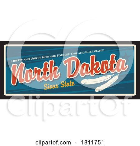 Travel Plate Design for North Dakota by Vector Tradition SM