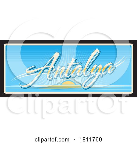 Travel Plate Design for Antalya by Vector Tradition SM