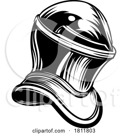Knight Templar Helmet Etching Heraldic Design by AtStockIllustration