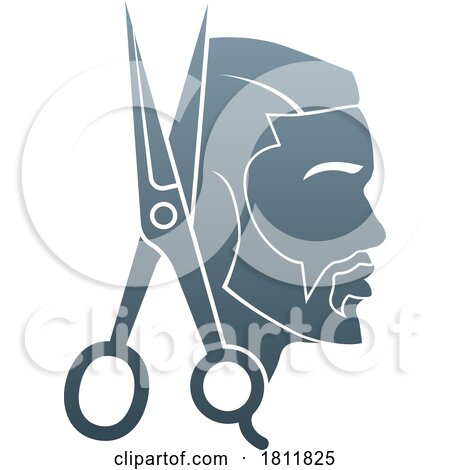 Gradient Barber Shop Logo Design by AtStockIllustration