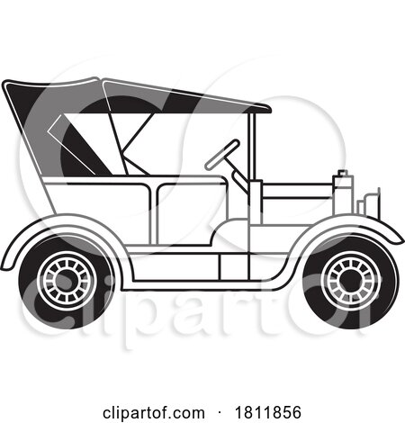 Black and White Classic Car by Lal Perera