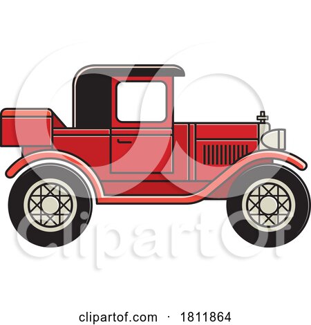 Red Classic Car by Lal Perera