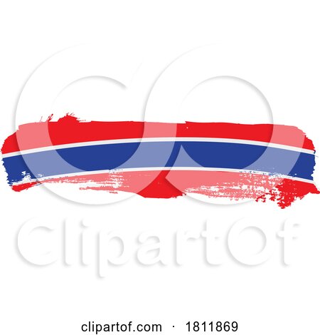 Brushstroke Costa Rica and Thailand Flag by Domenico Condello