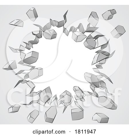 Wall Background Hole Breaking Through Design by AtStockIllustration