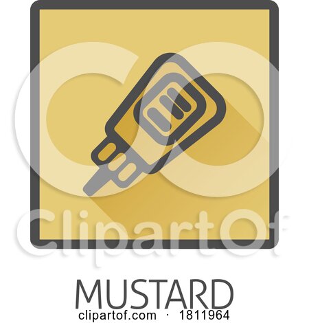Ketchup or Mustard Sauce Bottle Food Allergy Icon by AtStockIllustration