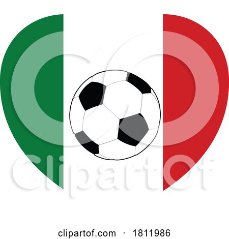 Italy Italian Flag Soccer Football Heart by AtStockIllustration