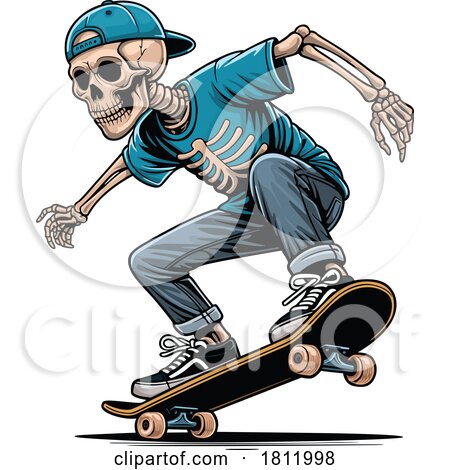 Skater Skeleton by dero
