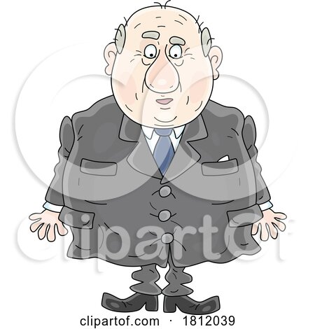 Cartoon Fat Government Offical Politician by Alex Bannykh