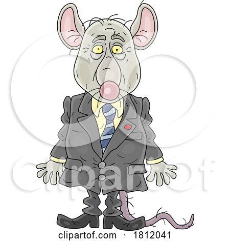 Cartoon Government Offical Political Rat by Alex Bannykh