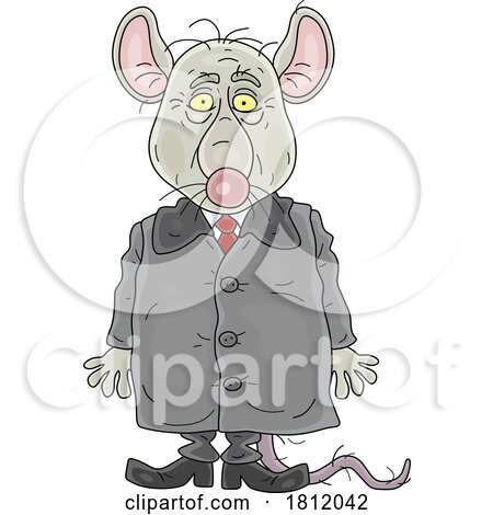 Cartoon Government Offical Political Rat by Alex Bannykh