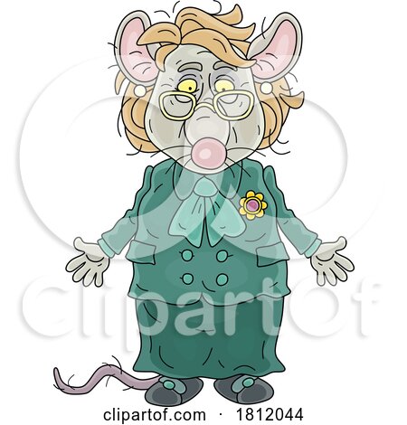 Cartoon Female Government Offical Political Rat by Alex Bannykh