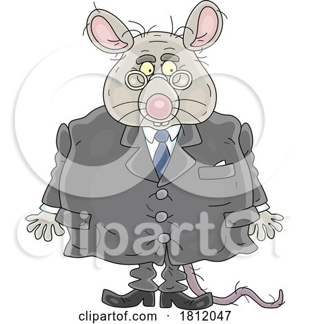 Cartoon Government Offical Political Rat by Alex Bannykh