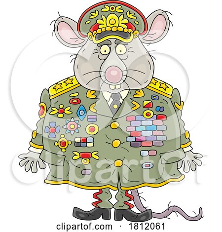 Cartoon Corrupt Rat Army General by Alex Bannykh