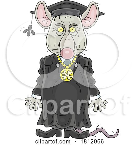 Cartoon Evil Rat Judge by Alex Bannykh