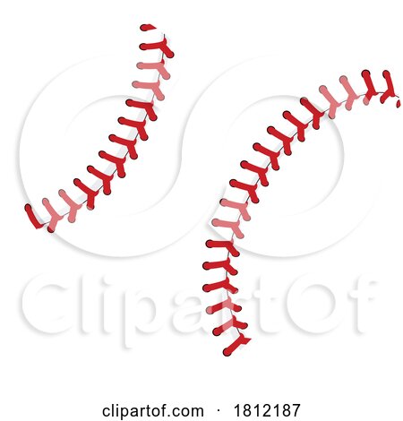 White Baseball Ball Heart Shape Concept by AtStockIllustration