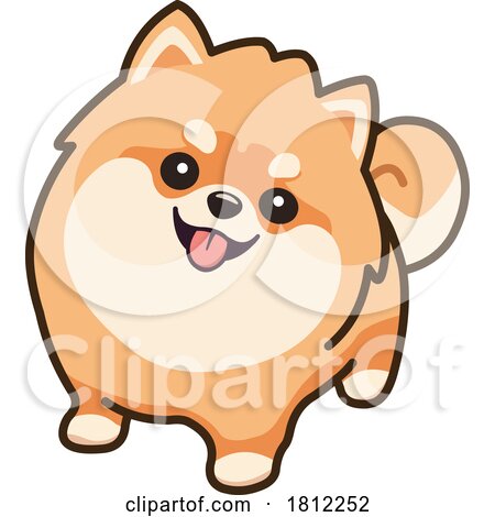 Cartoon Happy Pomeranian Dog by yayayoyo