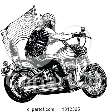 Black and White American Biker by dero