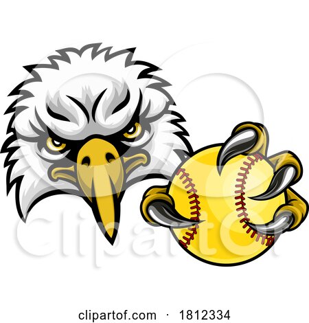 Eagle Softball Animal Sports Team Mascot by AtStockIllustration