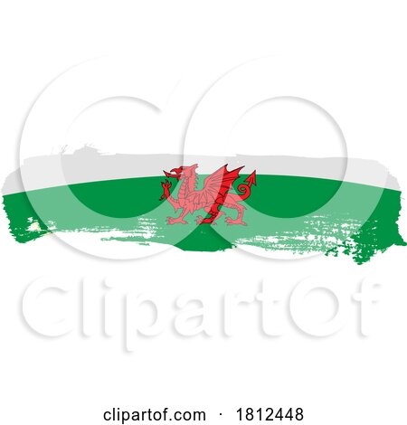 Brush Styled Flag of Wales by Domenico Condello