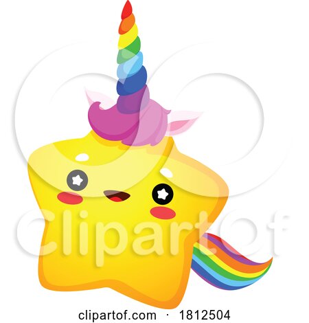 Unicorn Star Mascot Character by Vector Tradition SM